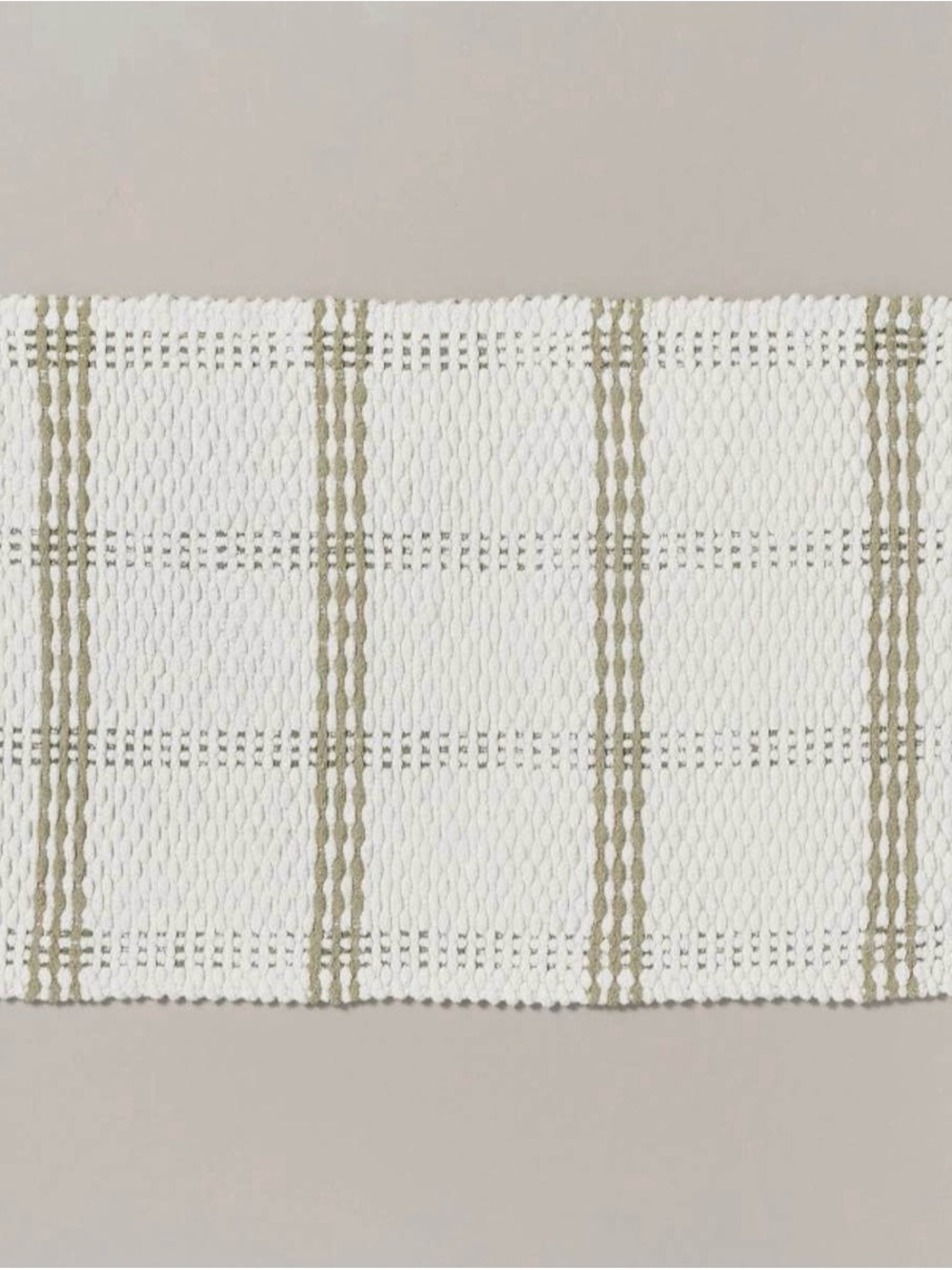 20"x32" Open Plaid Bath Rug Green/Cream - Hearth & Hand™ with Magnolia: Woven